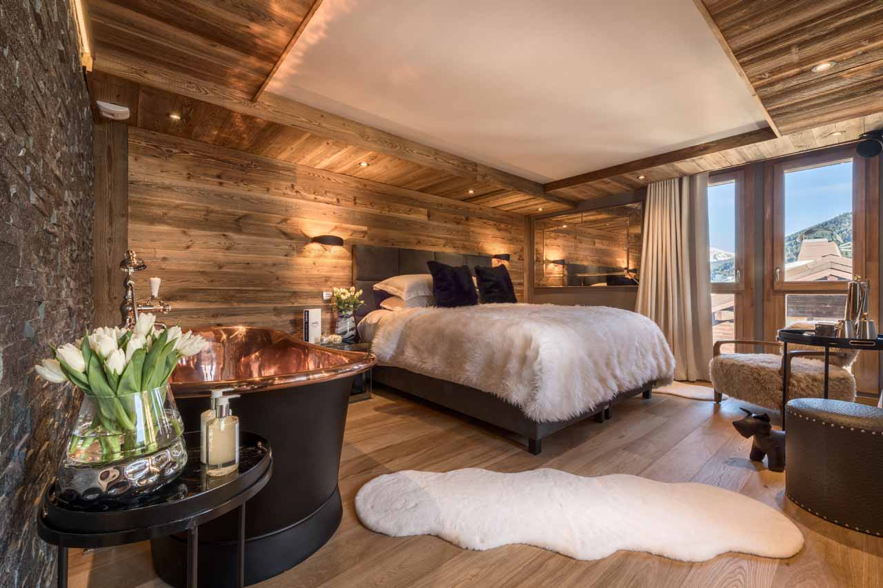 Bedroom one at Apartment Le Coin Perdu in Les Gets