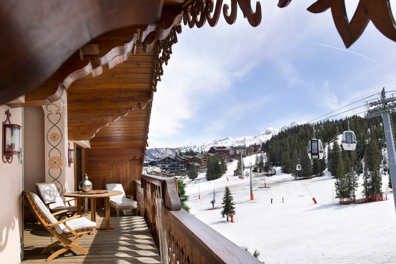 Slopeside views from Le Sommet in Courchevel
