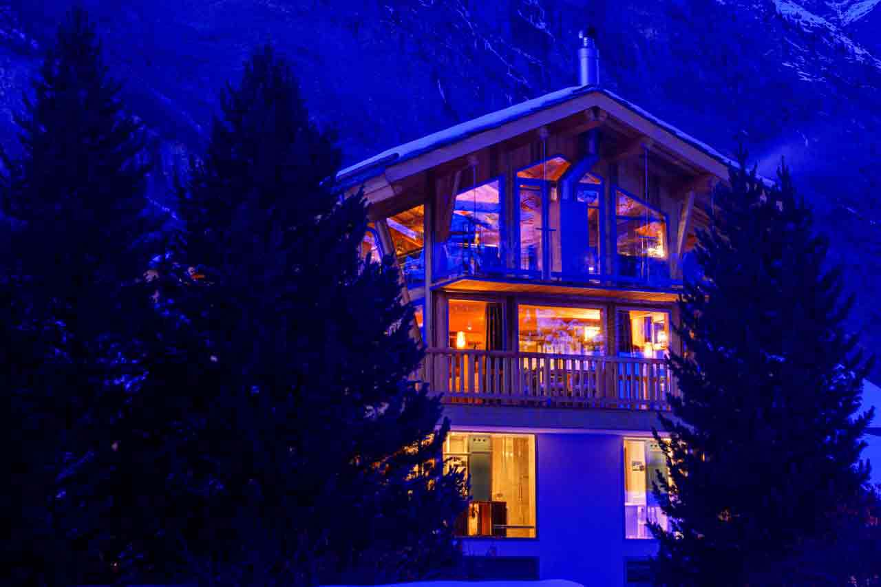 Exterior of Backstage Chalet in Zermatt