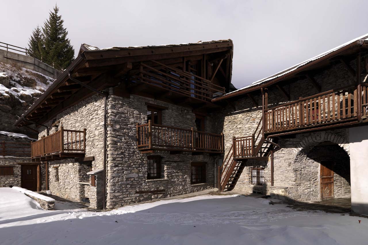 Exterior of Baita 1697 in Piedmont