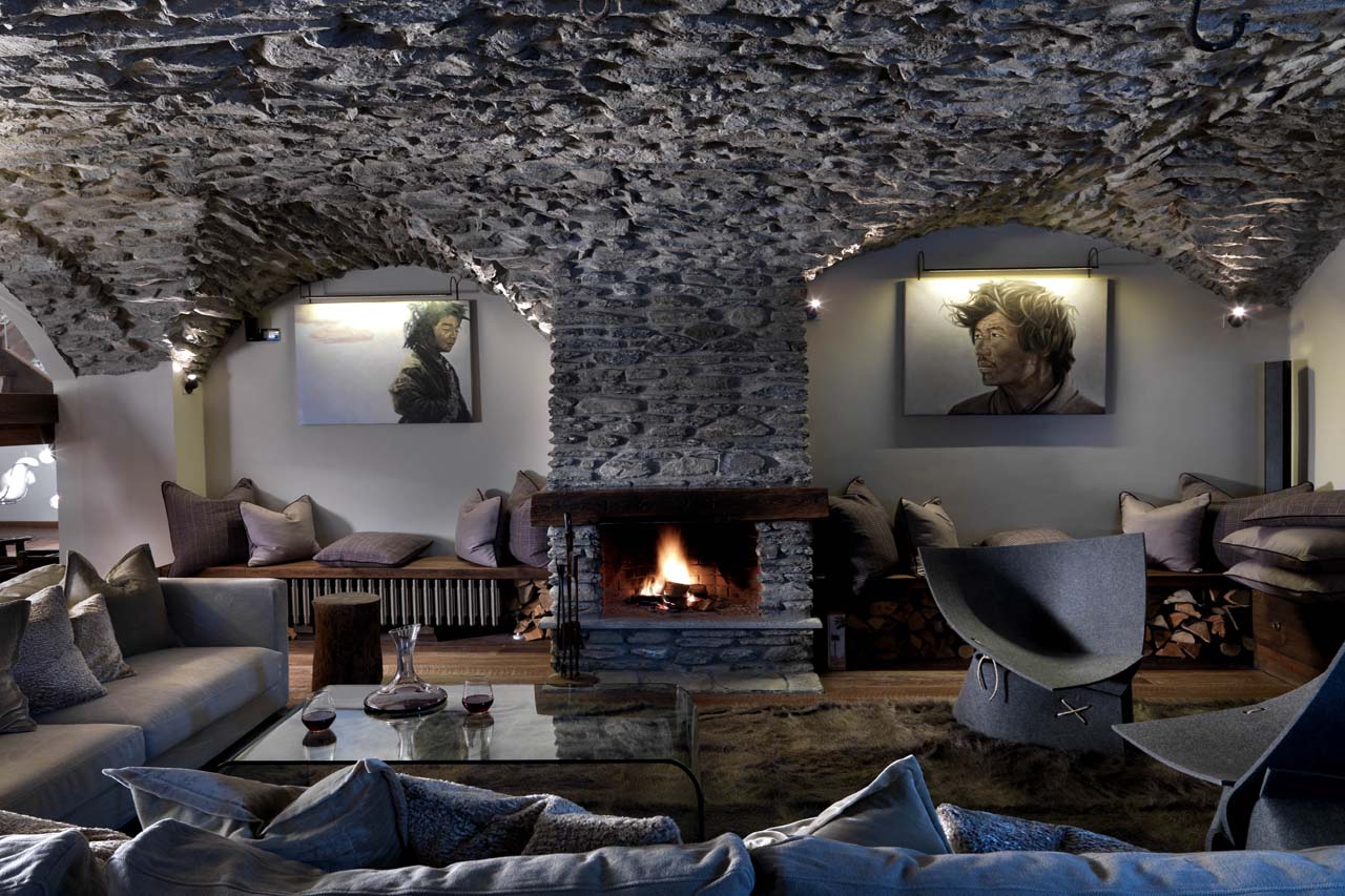 Living room at Baita 1697 in Piedmont