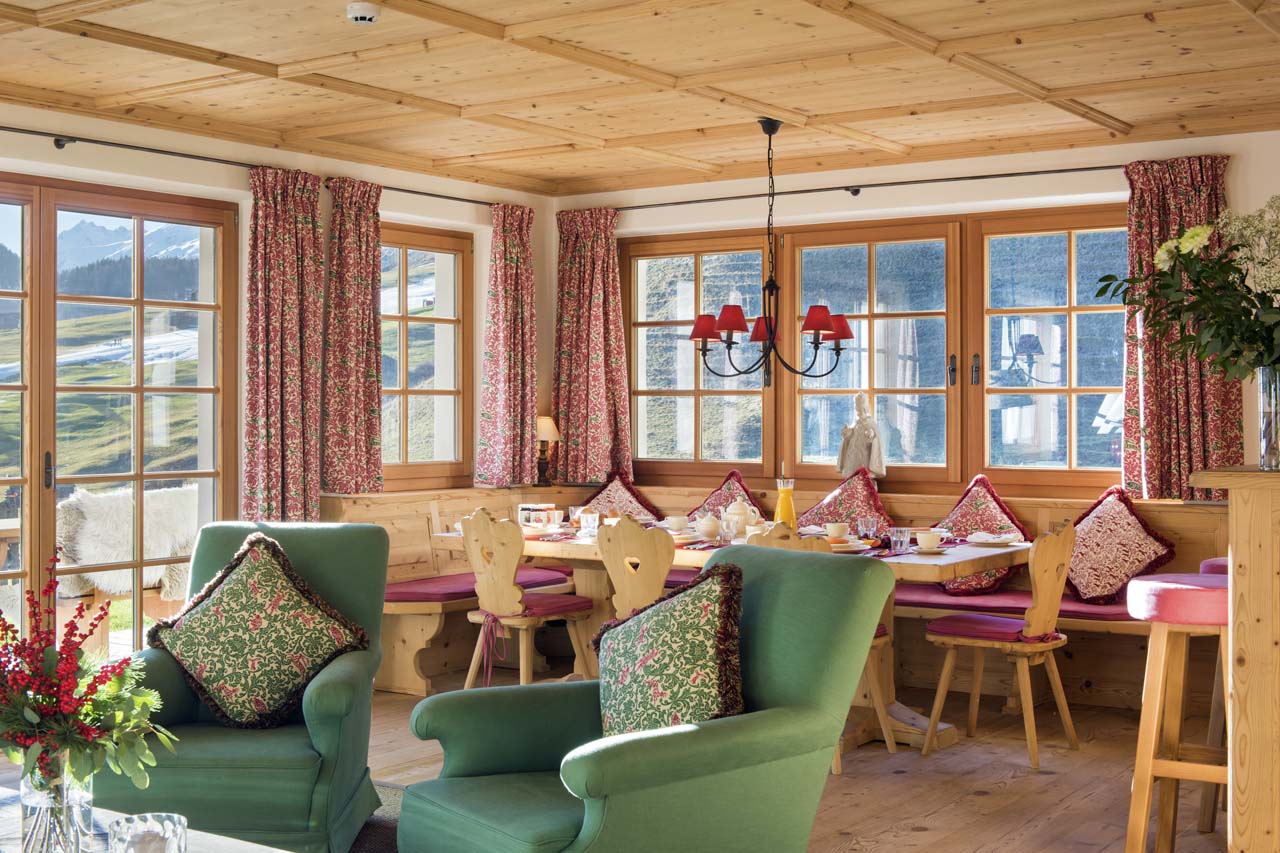 French windows opening onto terrace at Apartment Alexandra in St Anton