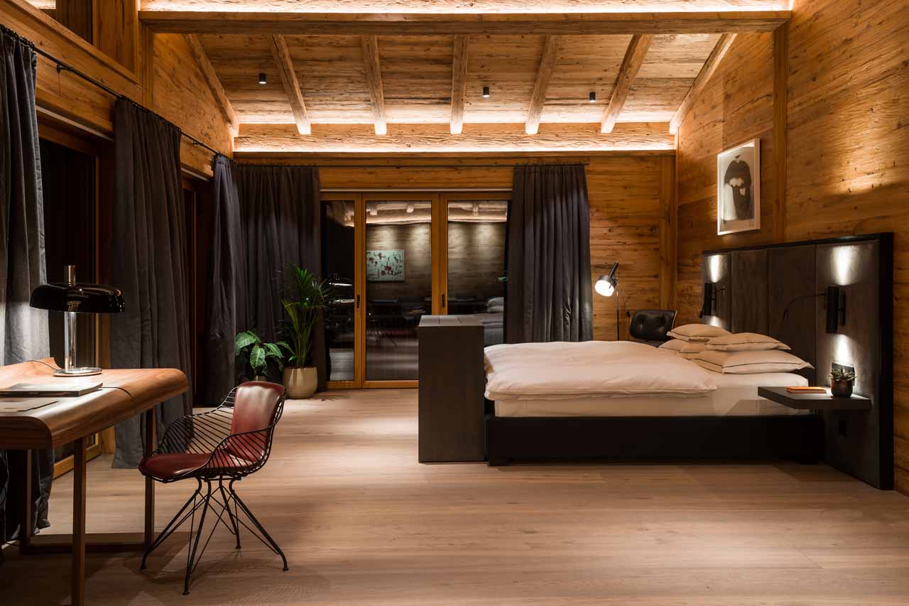 Bedroom one at Chalet Arula 1 in Lech