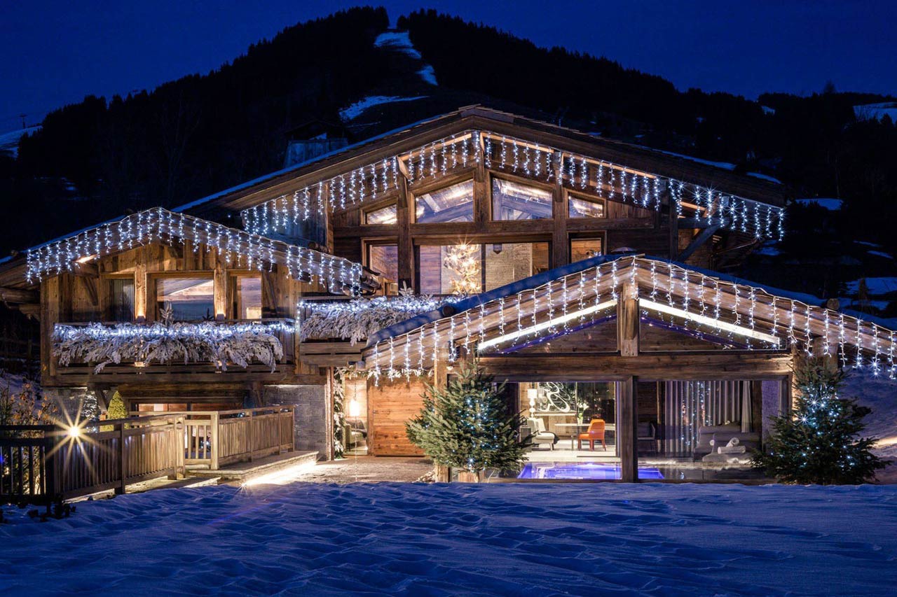 Facade of Chalet Des Sens in Megeve