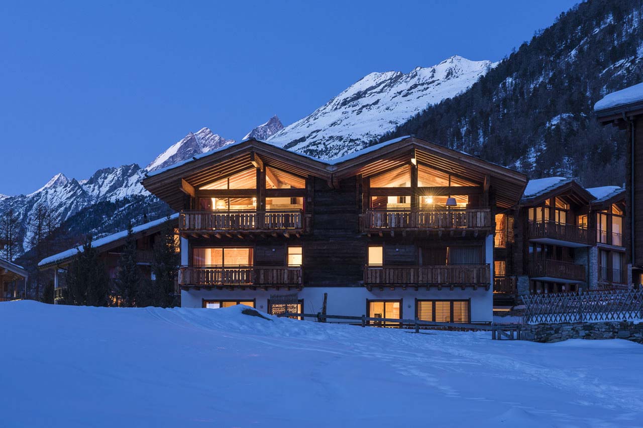 Exterior of Chalet Shalimar in Zermatt