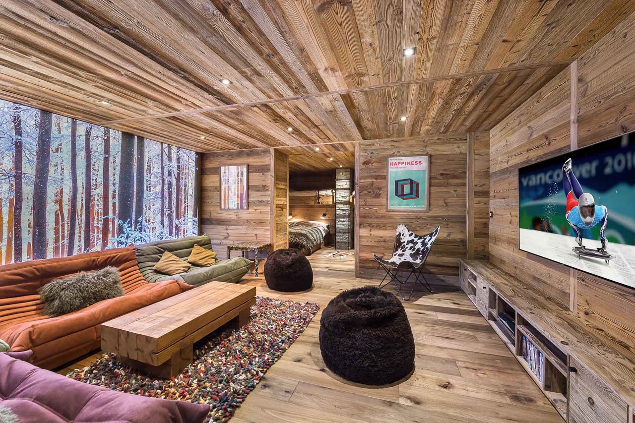 TV lounge at Chalet Fontany in Meribel