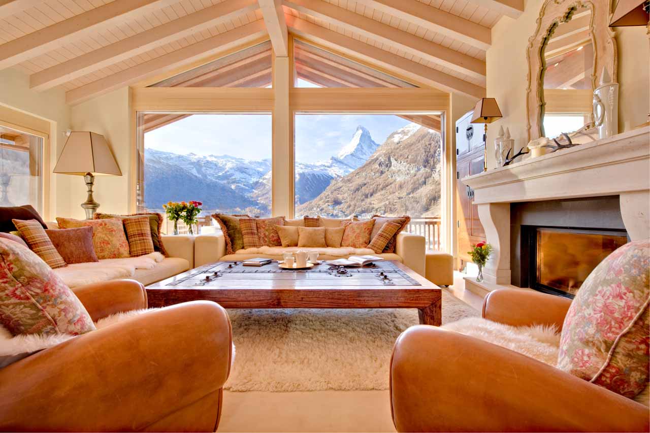 Chalet Grace in Zermatt living area