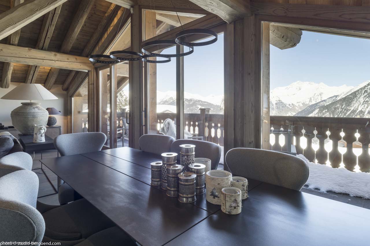 Dining area at Chalet La Colombe in Courchevel