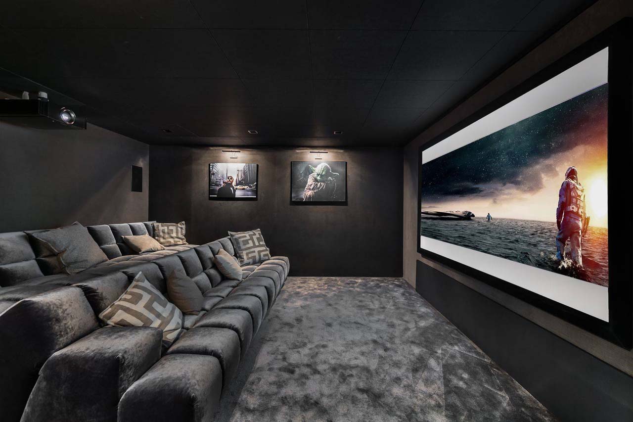 Cinema room at Chalet Lamartine in Megeve