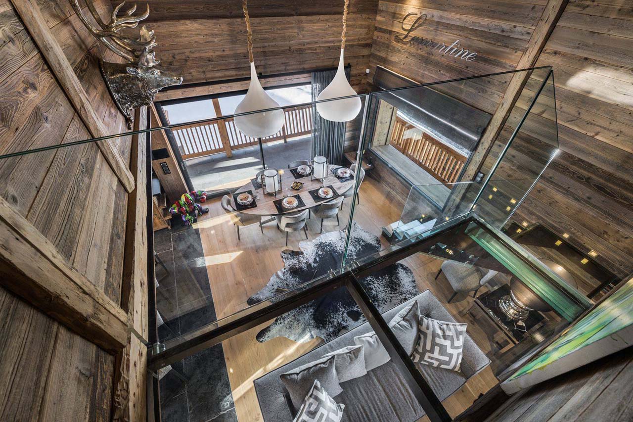 Chalet Lamartine living area in Megeve