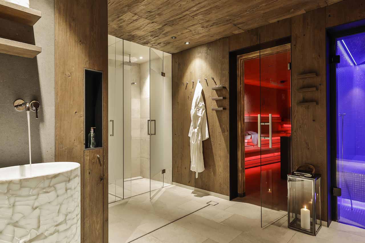 Sauna and steam room at Chalet Lena in St Anton