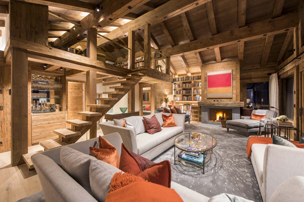 Chalet Les Etrennes living area in Verbier