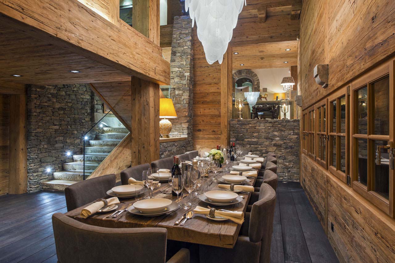 Chalet Makini dining area in Verbier