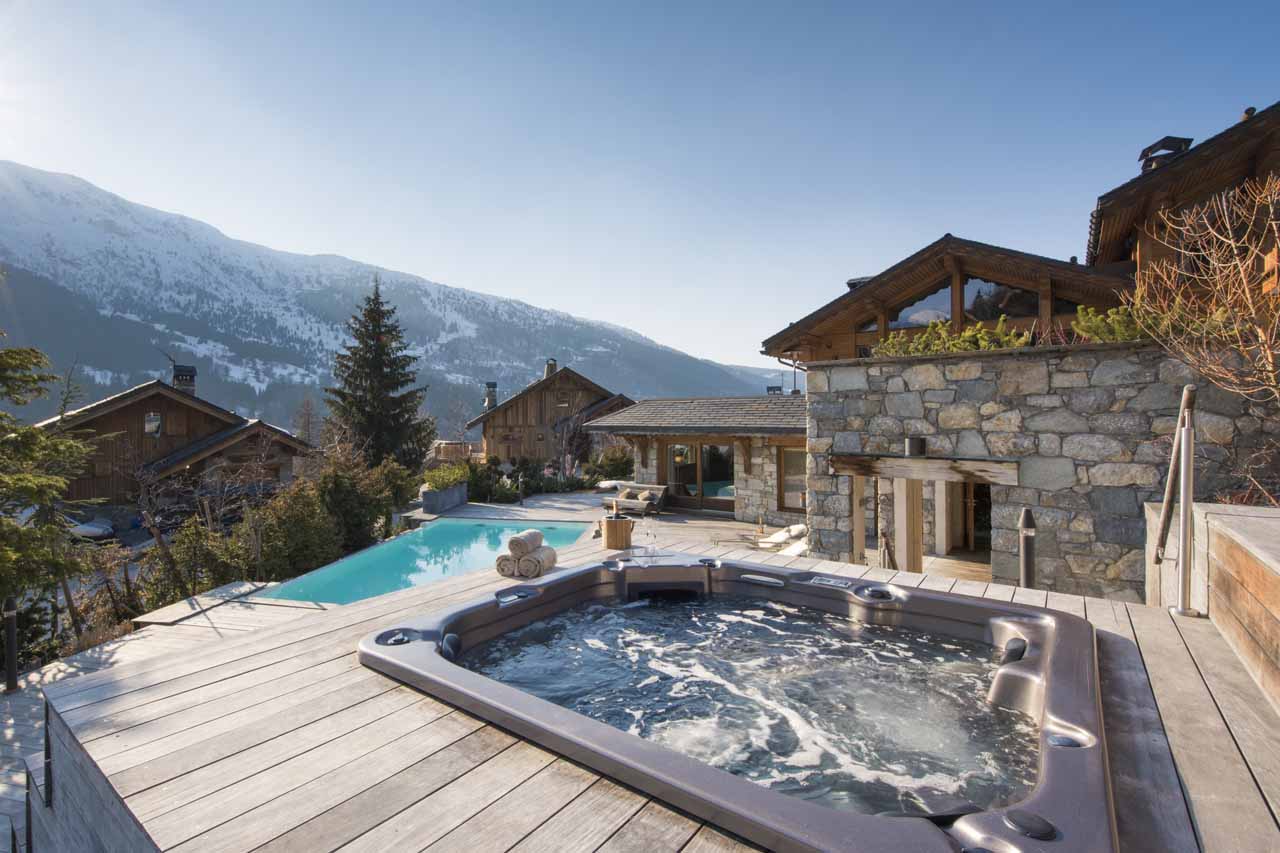 Pool and hot tub at Chalet Mont Tremblant