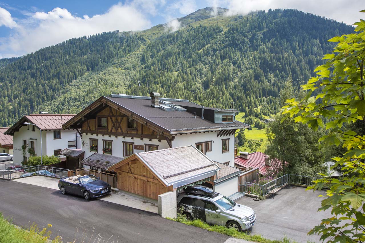 Exterior of Chalet Narnia in St Anton in summer