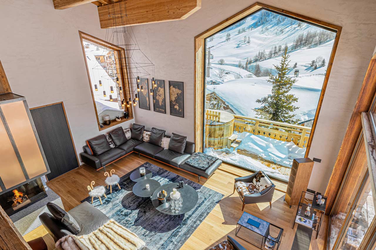Living area at Chalet Orso in Val d'Isere
