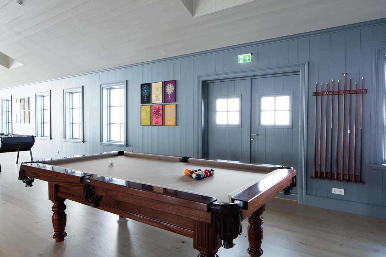 Pool table at Deplar Farm in Iceland