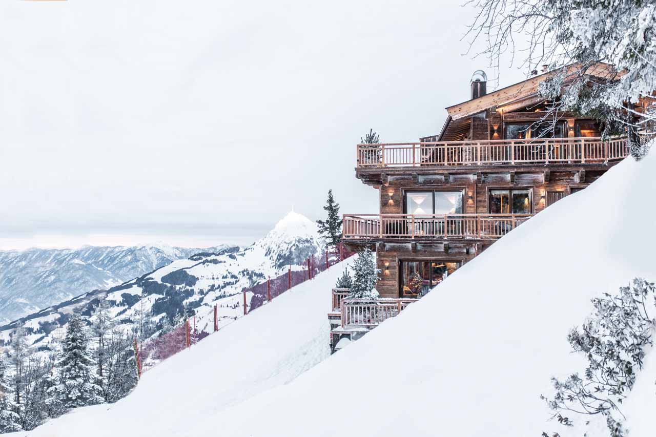 Exterior of Hahnenkamm Lodge in Kitzbuhel