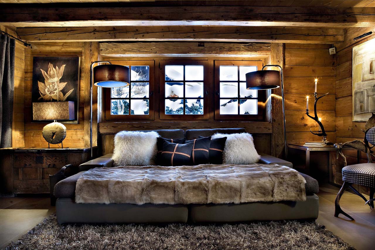 Chalet des Fermes bedroom in Megeve