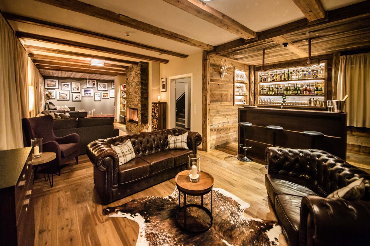 Bar area in Montfort Lodge in St Anton