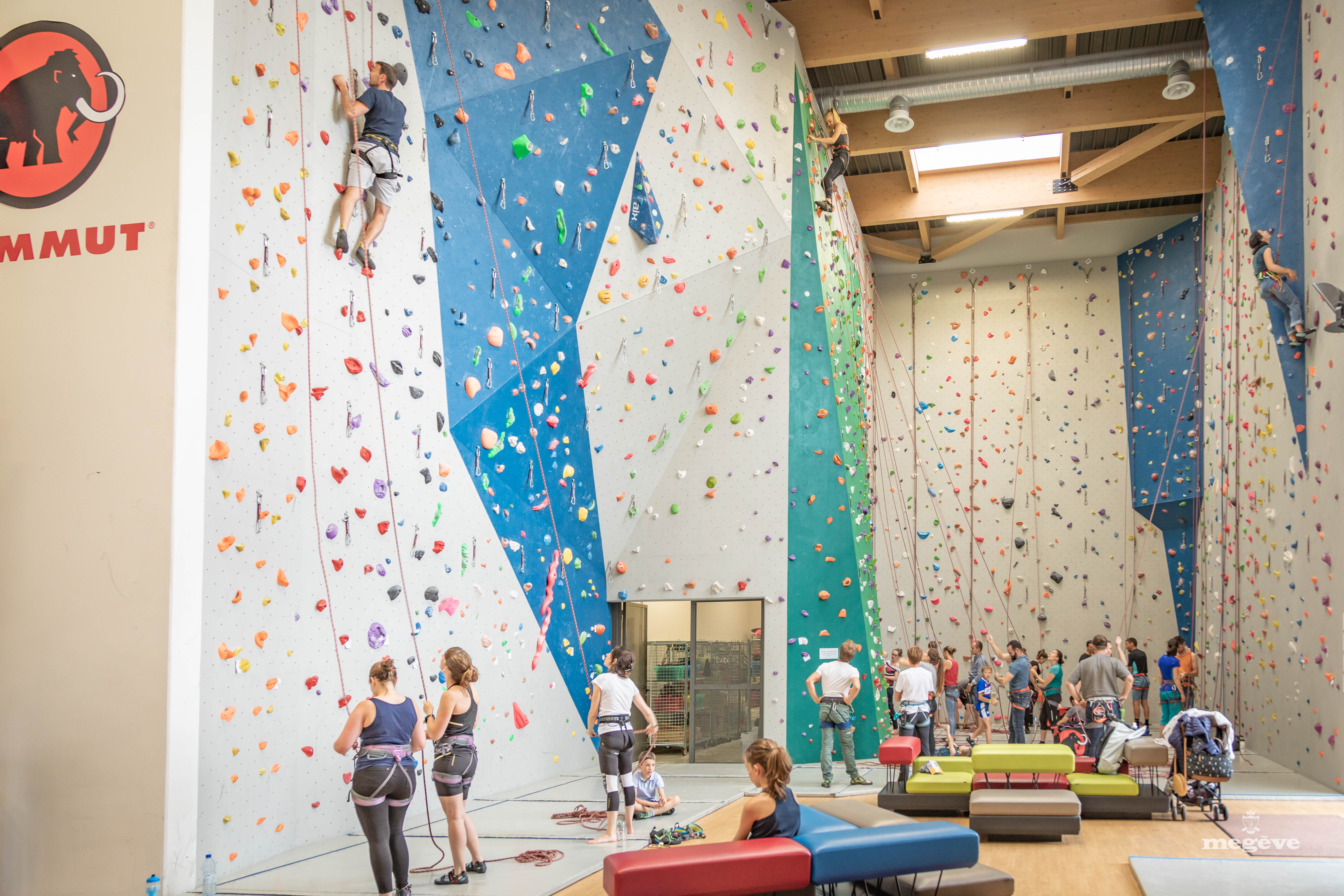 Climbing at the Palais in Megeve