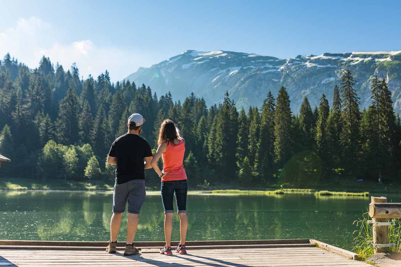 Lac des Mines d'Or in Morzine in summer