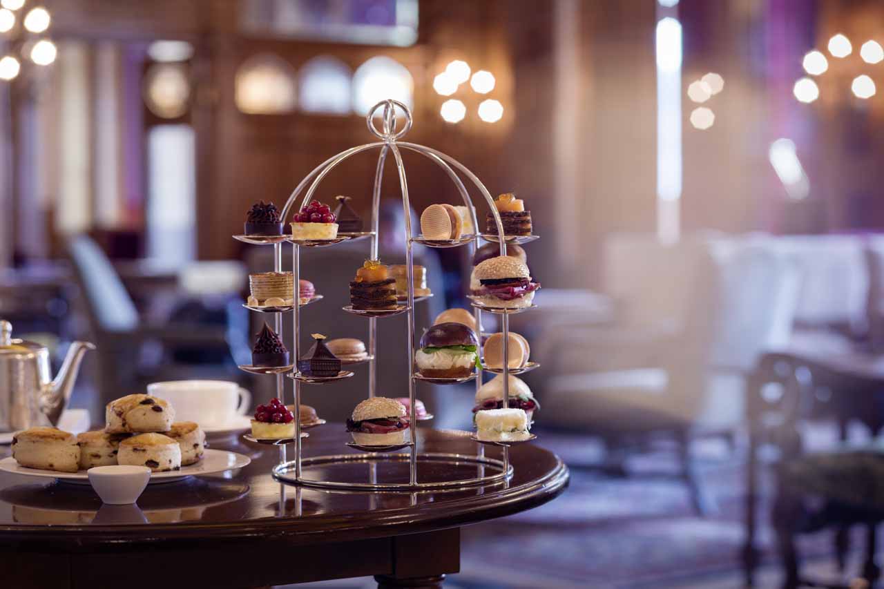 Afternoon tea at Badrutt's Palace in St Moritz