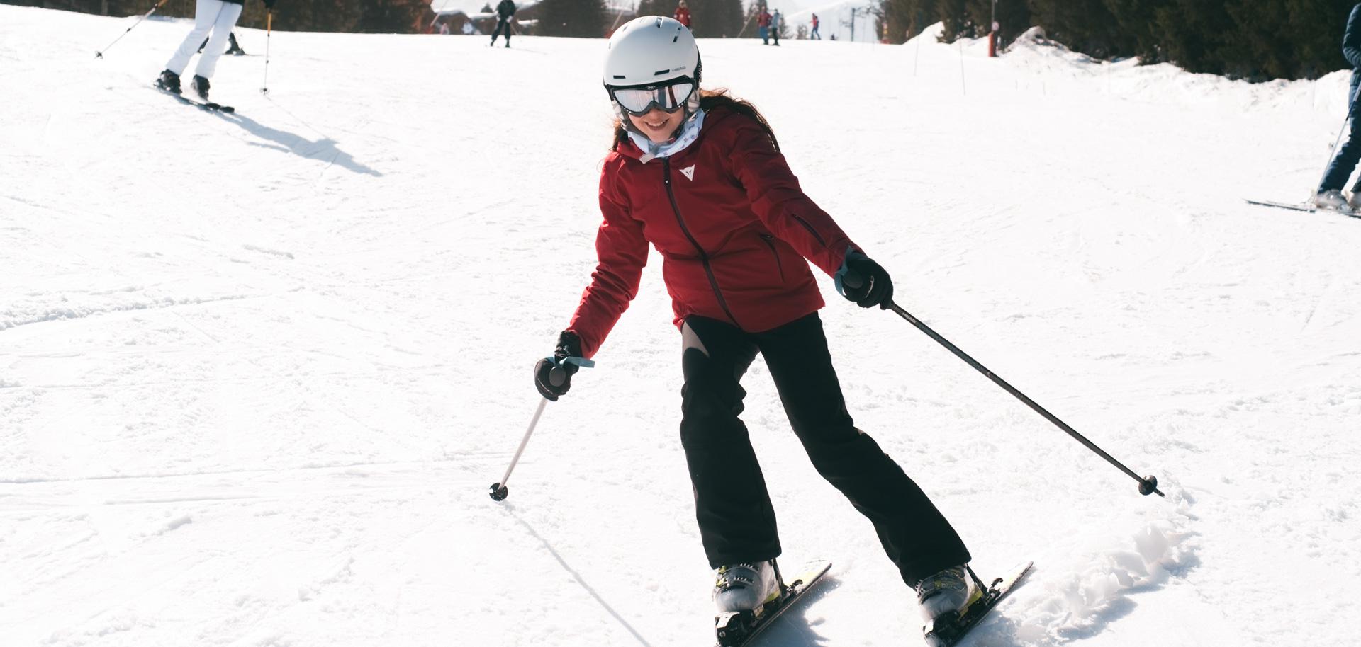 Beginner skiing in Courchevel