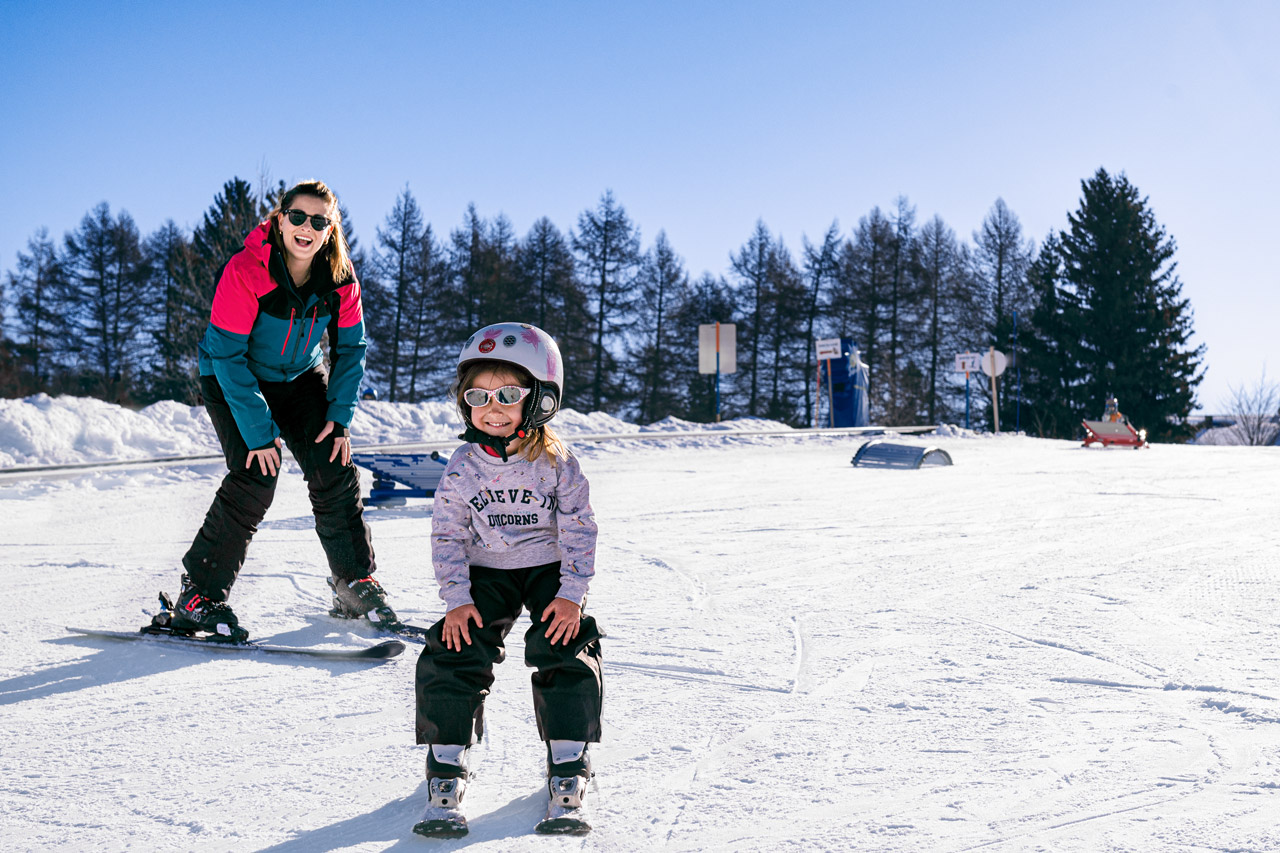 Beginner skiing in Crans MOntana
