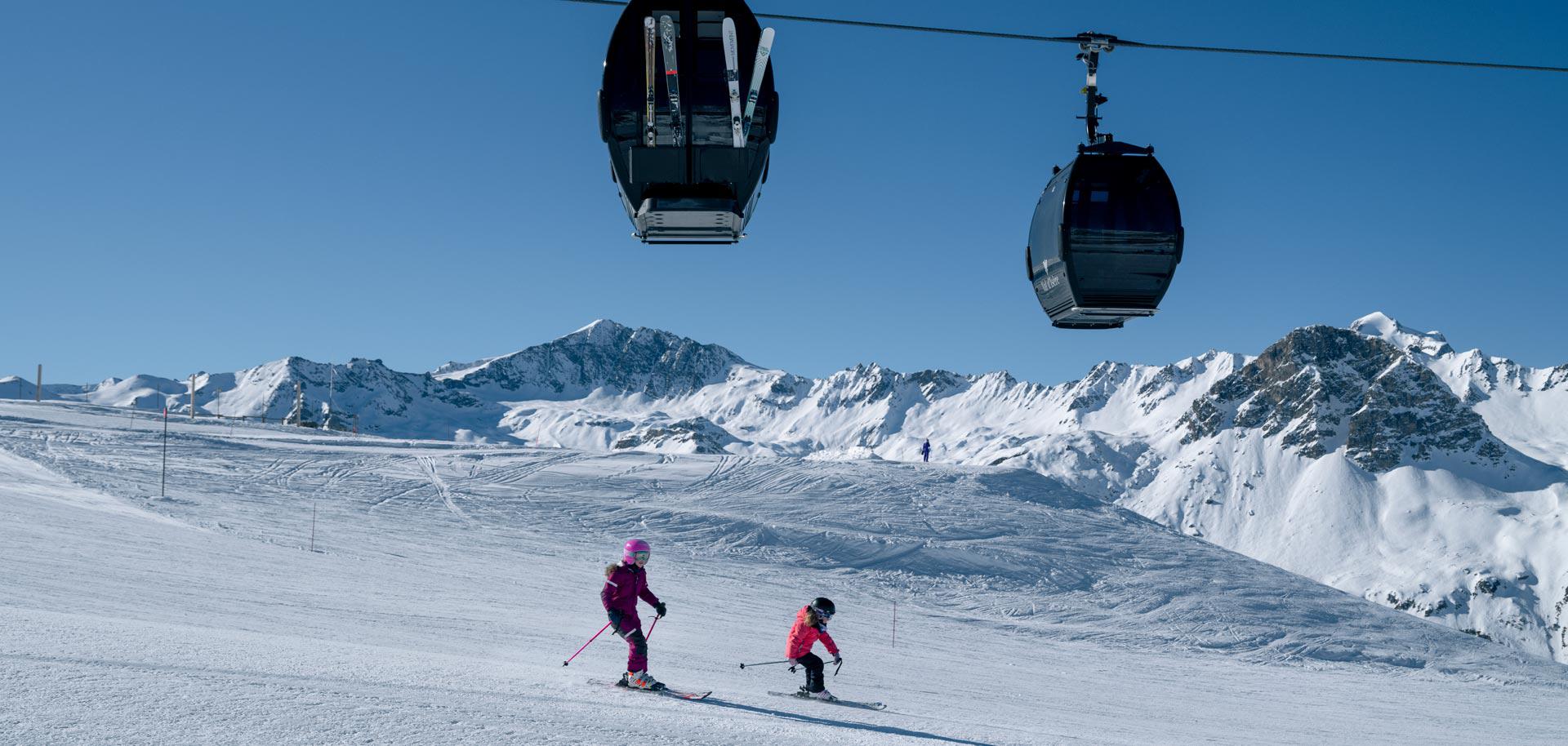 Beginner skiing in Val d'Isere