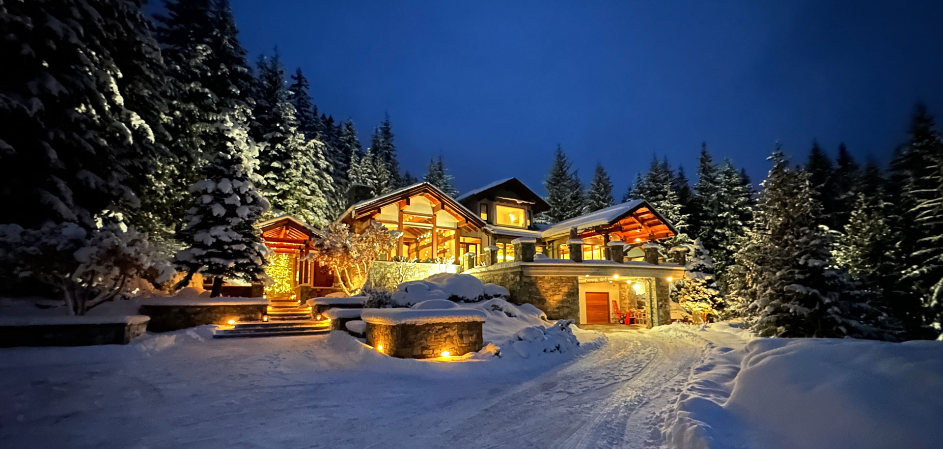 Belmont Estate in Whistler at night