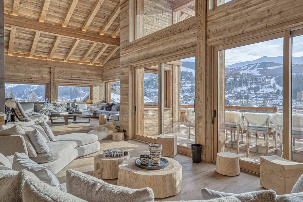 Living room at Chalet 141 in Megeve