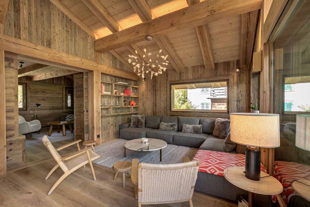 Living area at Chalet Alaska in Chamonix