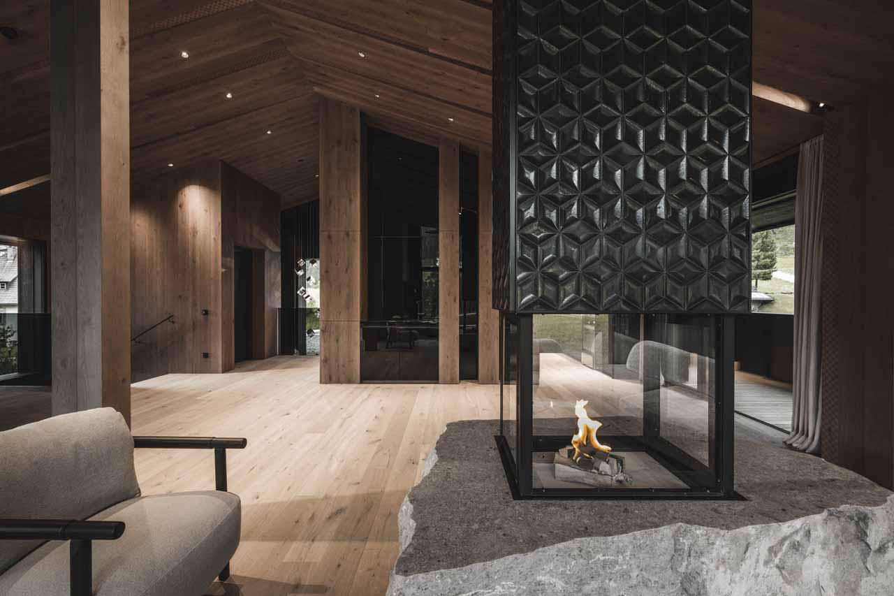 Living area at Chalet Alpurio in Val Gardena