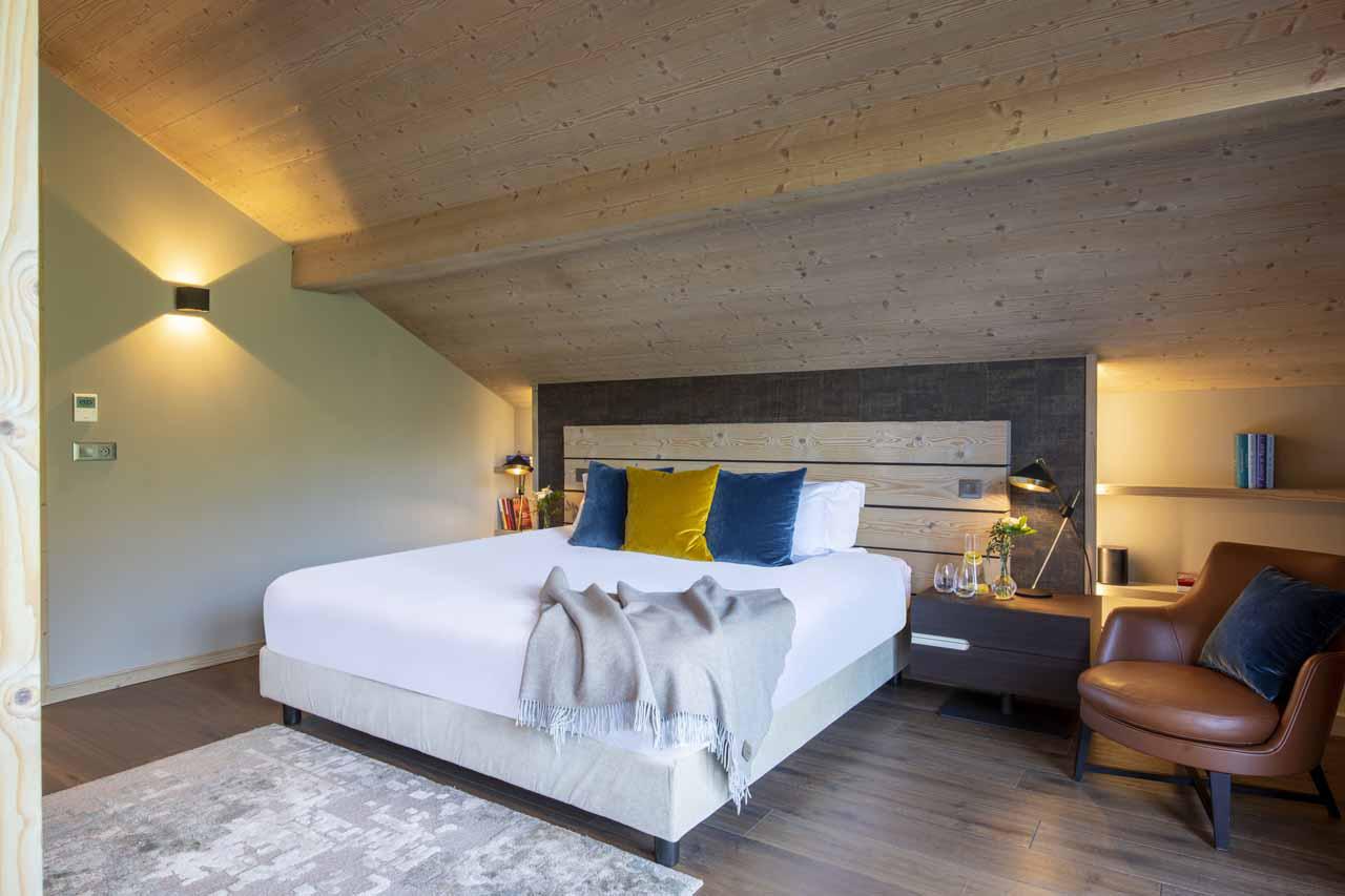 Bedroom one at Chalet Altius in Meribel