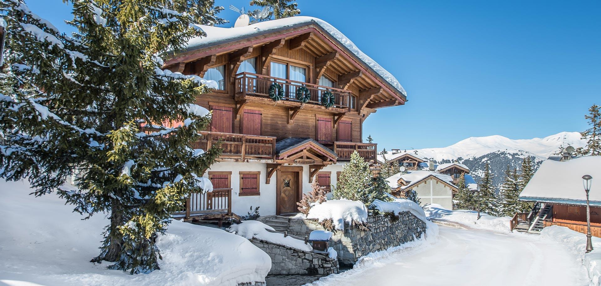 Exterior of luxury chalet in Courchevel 1850