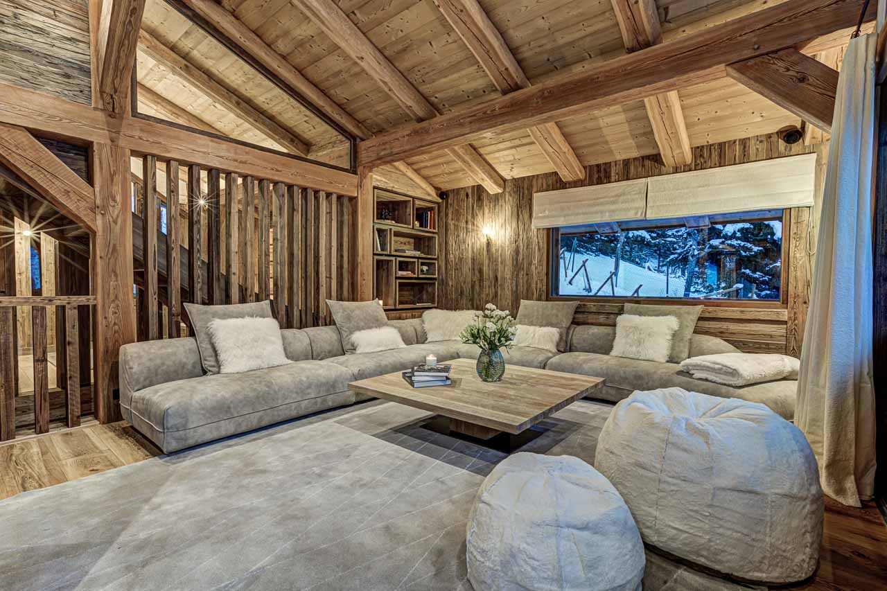 Living area at Chalet Azurite in Chamonix