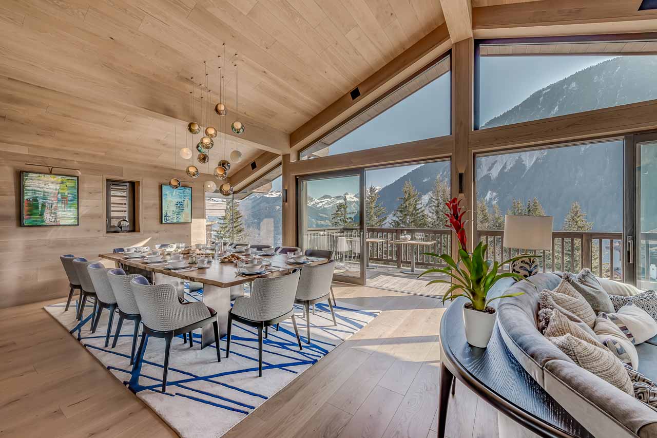 Dining area at Chalet Bacchus in Courchevel 1650