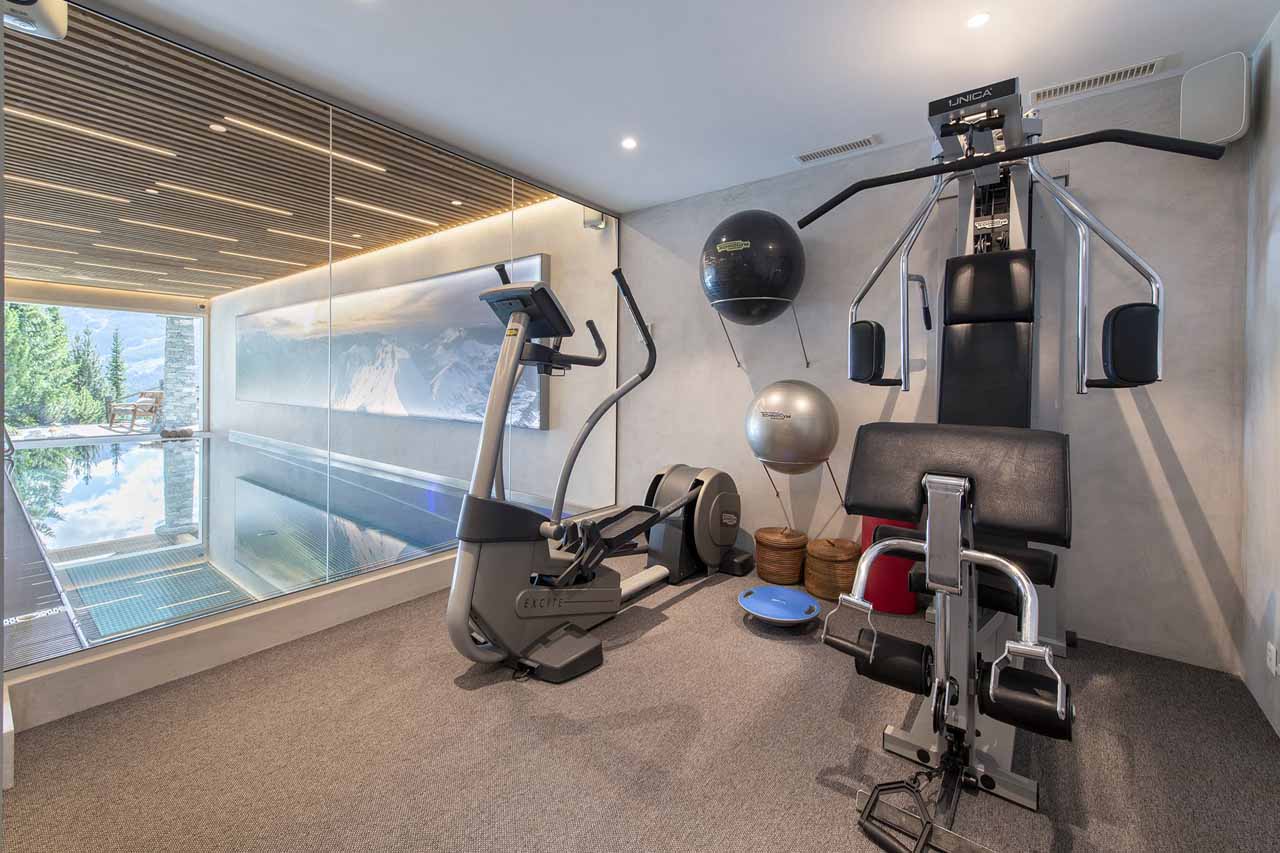 Gym at Chalet Belle Claire in Verbier