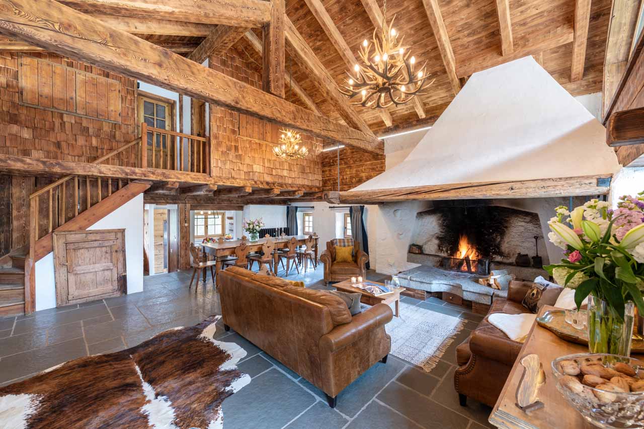 Living area at Chalet Doss in Madonna di Campiglio