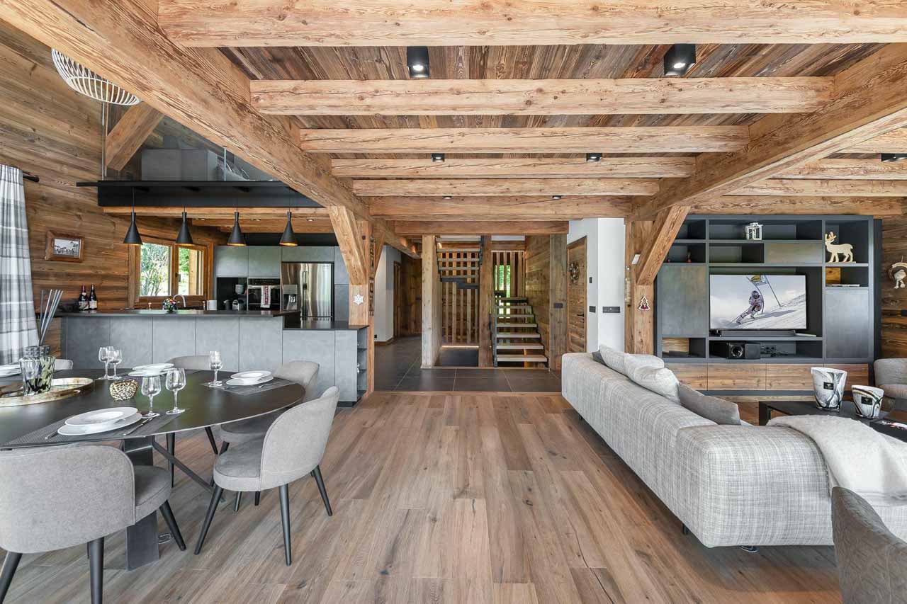Living area at Chalet Eastwood in Megeve