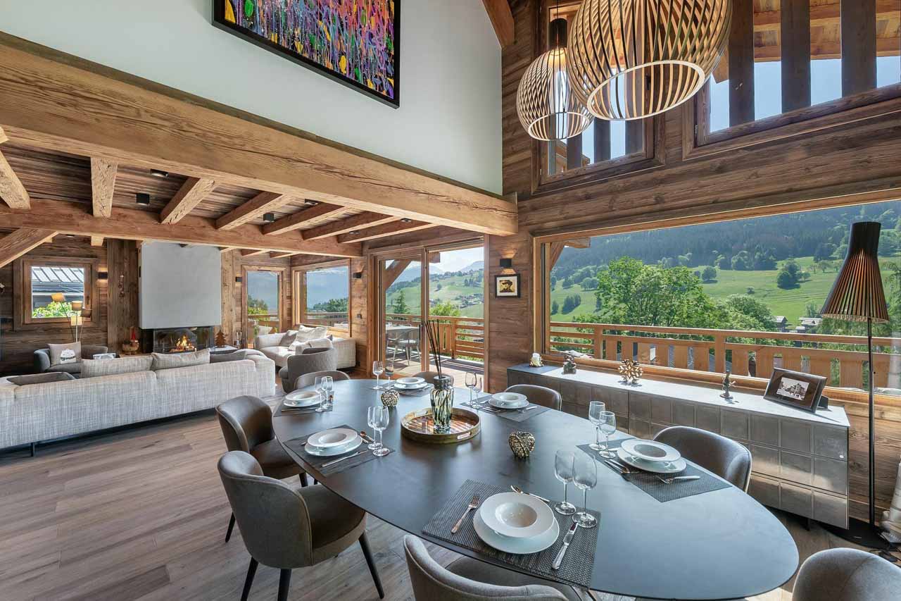 Dining area at Chalet Eastwood in Megeve