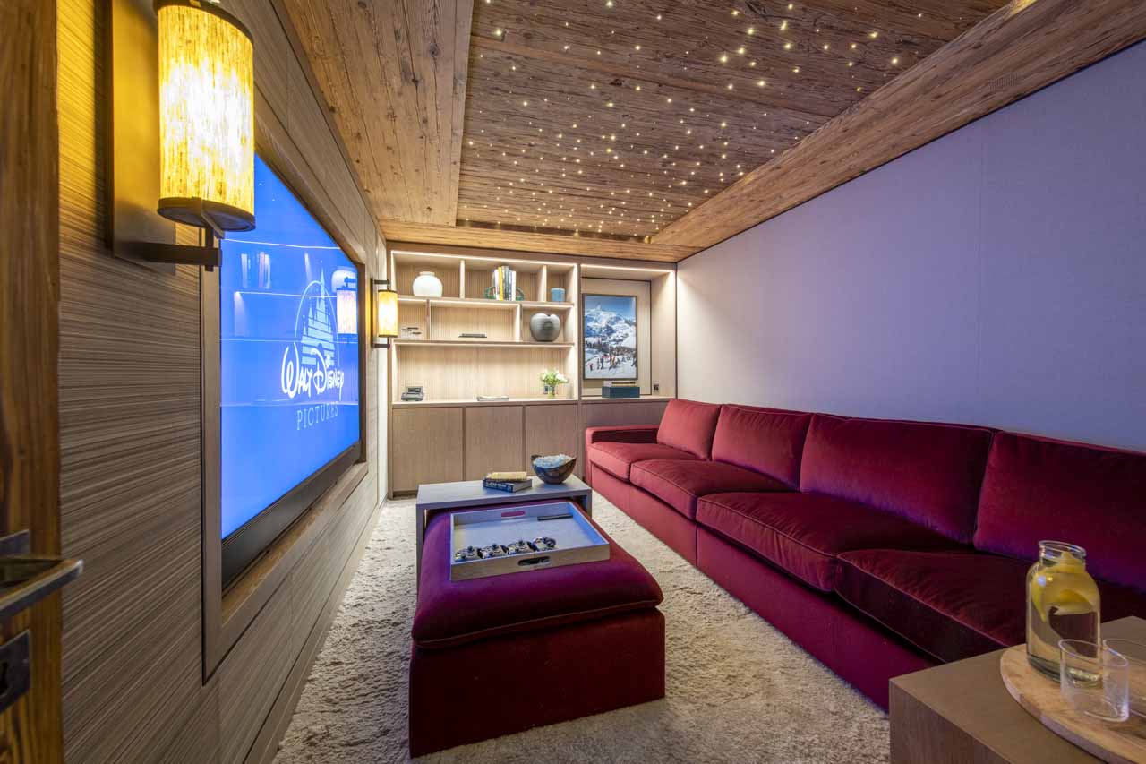 Cinema room of Chalet Elbrus in Zermatt