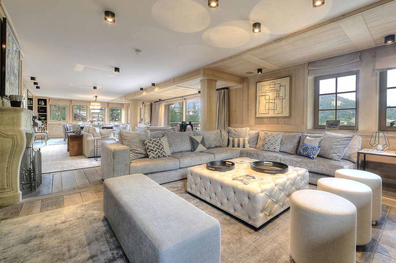 Living area at Chalet Izoard in Megeve