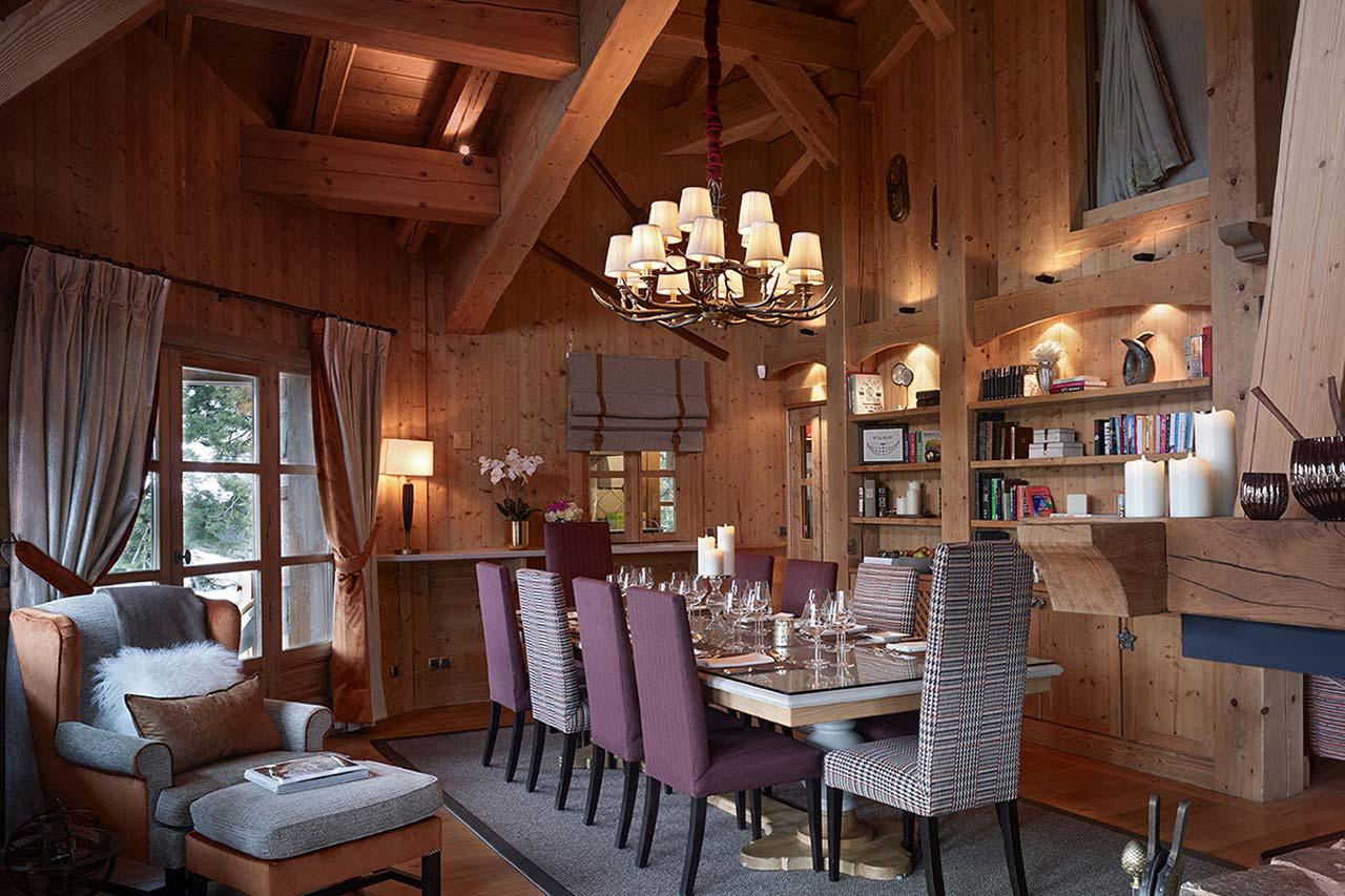 Dining area at Chalet Les Sorbiers in Courchevel 1850