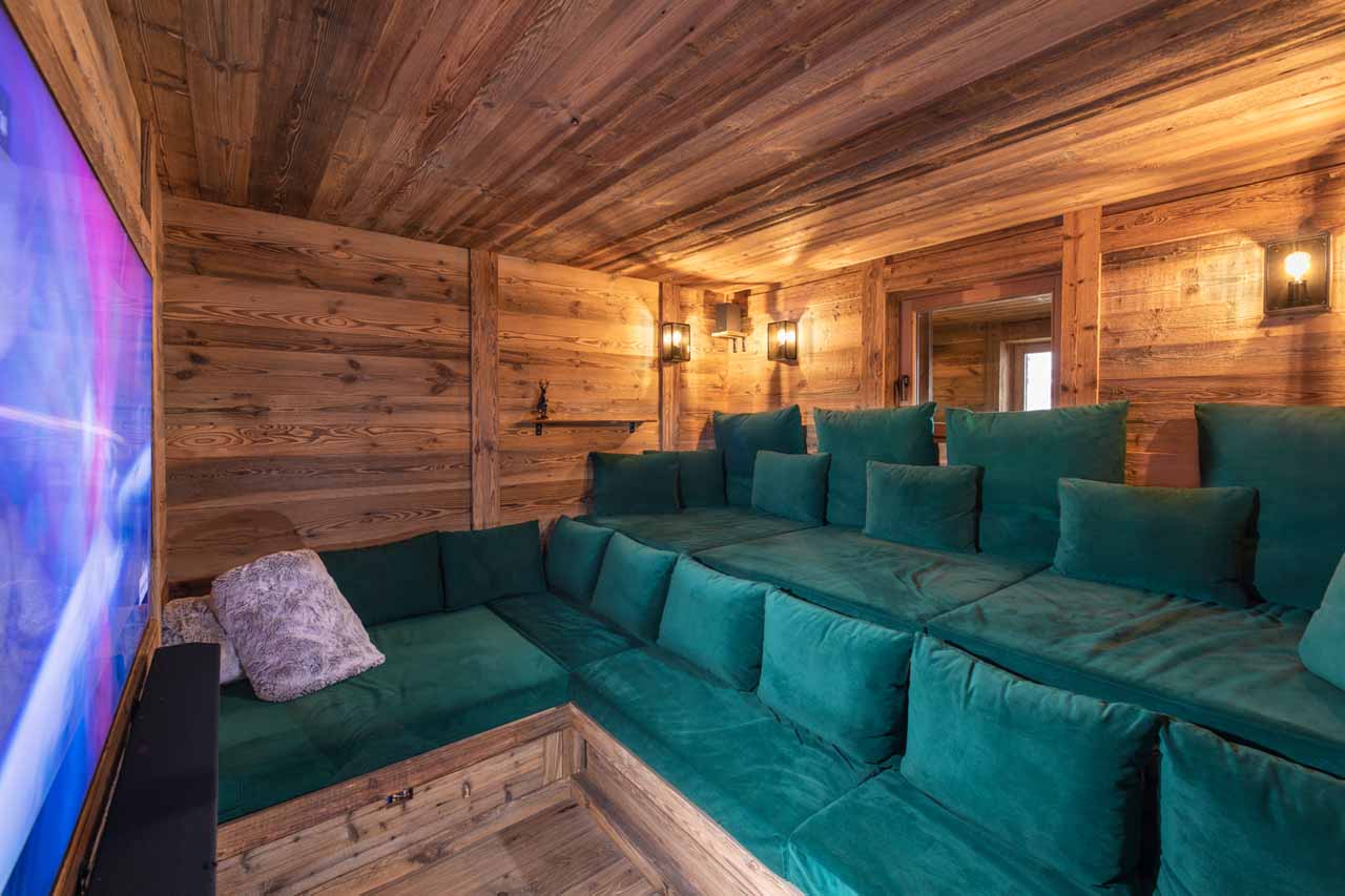 Cinema room at Chalet Lycka in Saas Fee