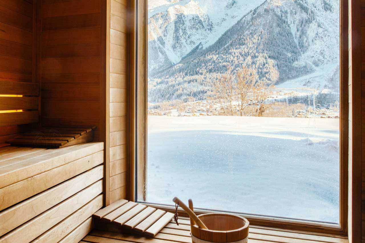 Sauna at Le Chalet Mont Blanc in Chamonix