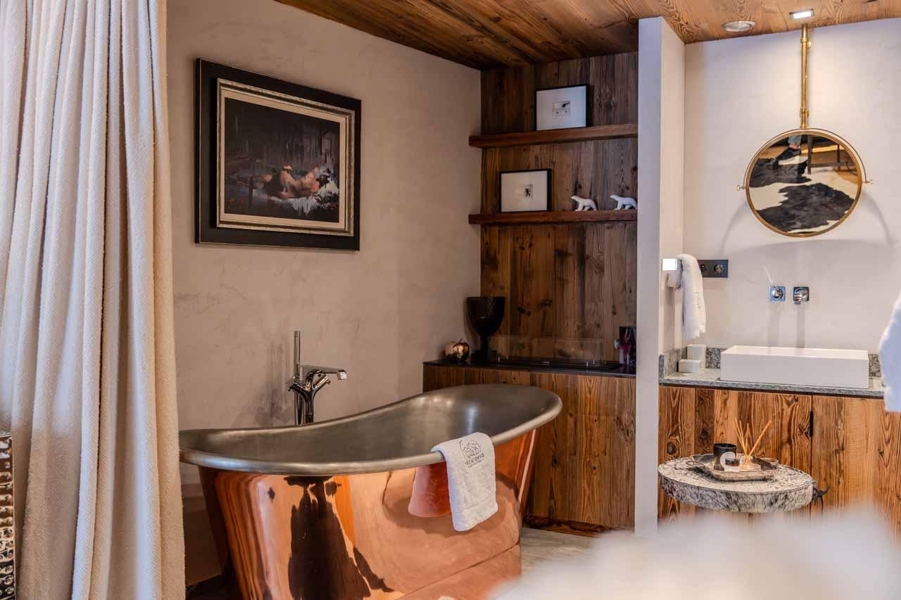 En-suite bathroom at Chalet Orca in Val d'Isere