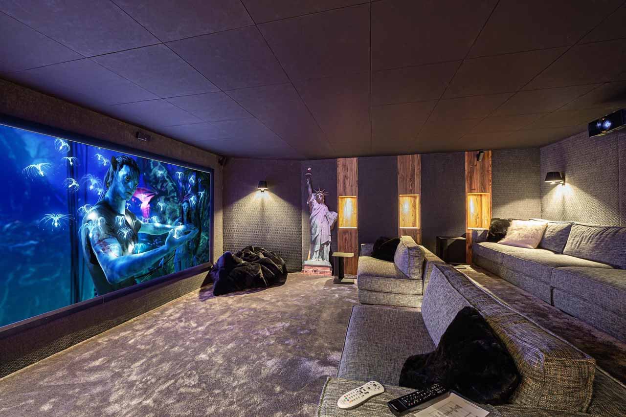 Cinema room at Chalet Orcia in Megeve
