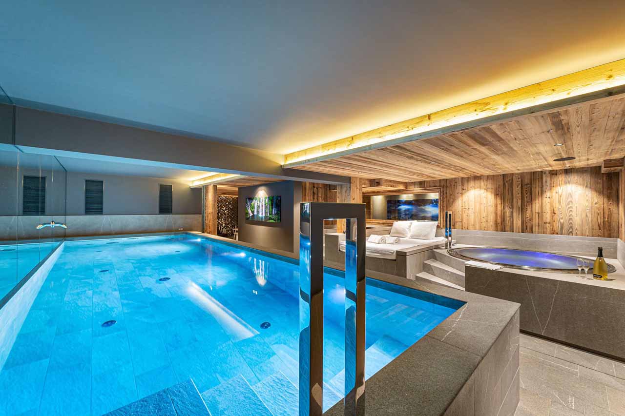 Spa area at Chalet Orcia in Megeve